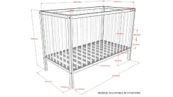 New Vipack Babyledikant Dino 60x120 naturel