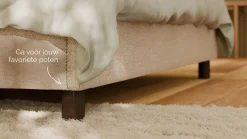 Hot B Bright Bed Amber - Linen touch beige