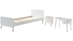 Clearance Vipack Bed Billy met nachtkast en bureau white