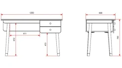 Clearance Vipack Bed Billy met nachtkast en bureau white