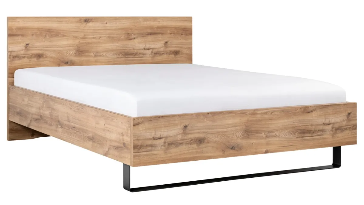 Clearance B Bright Bed Craft met lattenbodems Bossflex 400 en Maxi Plus Touch matras eiken