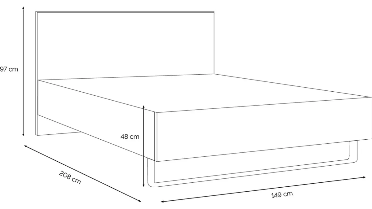 Clearance B Bright Bed Craft met lattenbodems Bossflex 400 en Maxi Plus Touch matras eiken