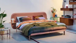 Discount M line Bed Element Lush met nachttafels en Cool Motion 2 matrassen powder