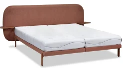Discount M line Bed Element Lush met nachttafels en Cool Motion 2 matrassen powder