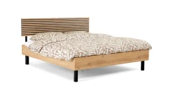 Clearance B Bright Bed Flint bianco eiken/grafiet
