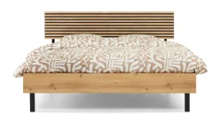 Clearance B Bright Bed Flint bianco eiken/grafiet