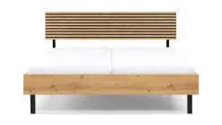 Clearance B Bright Bed Flint bianco eiken/grafiet