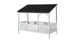 Sale Vipack Bed HuisBed inclusief vensterbanken en heel dak wit/zwart