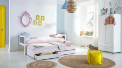 Outlet Flexworld Bed Jip met slaaplade wit/grijs