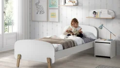 Outlet Vipack Bed Kiddy inclusief nachtkast en commode wit