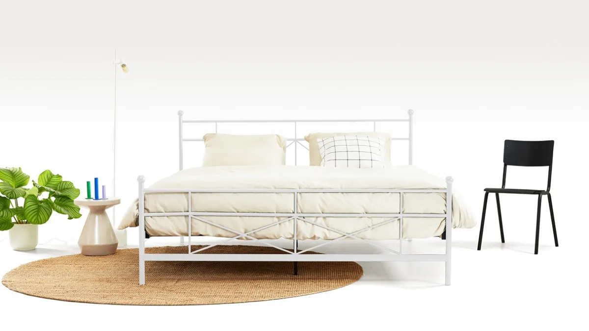 Clearance Maxi Bed Milano 2-persoons wit