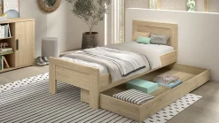 Hot Vipack Bed Sam met slaaplade eik