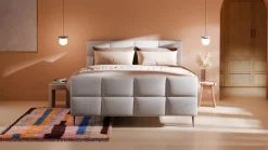 Outlet B Bright Boxspring Crystal - Linen touch light grey