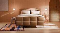 Outlet B Bright Boxspring Crystal - Soft touch mocha mousse