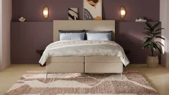 Hot B Bright Boxspring Emerald - Linen touch beige