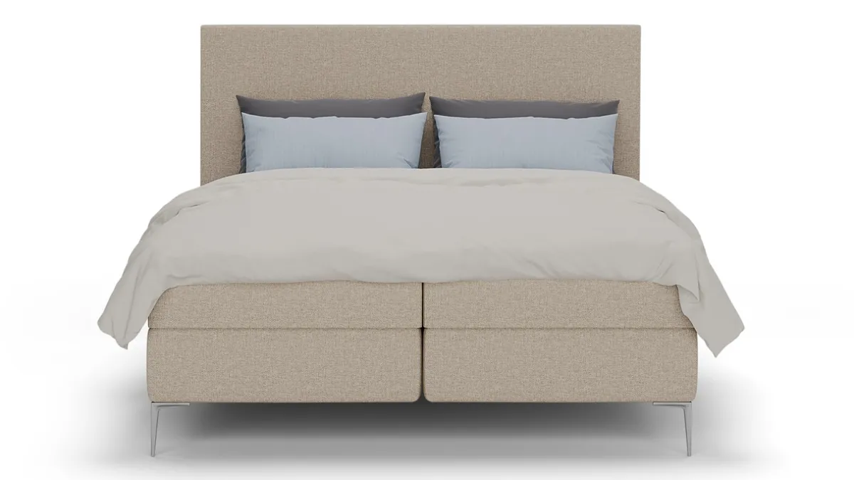 Hot B Bright Boxspring Emerald - Linen touch beige