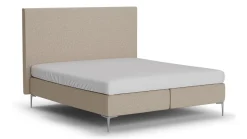New B Bright Boxspring Emerald met Silver Pocket Deluxe Foam matras beige