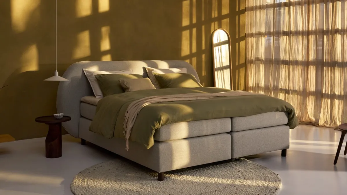 Sale Karlsson Boxspring Flow - Wool look natural
