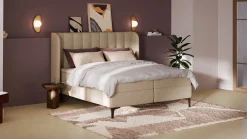 Discount B Bright Boxspring Ivory - Linen touch beige