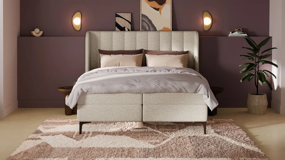 Outlet B Bright Boxspring Ivory - Pure touch natural