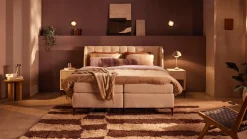 Discount B Bright Boxspring Ivory - Soft teddy off white