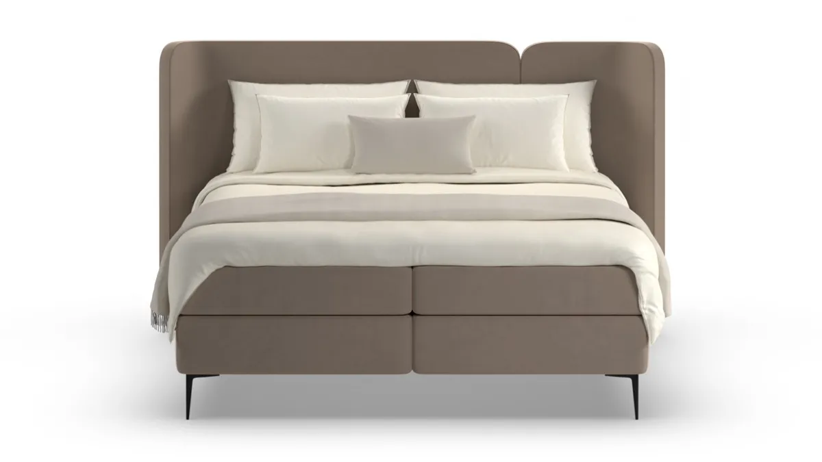 New Karlsson Boxspring Mesa - Soft suede liver