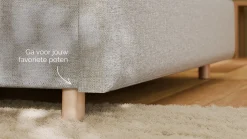 Online B Bright Boxspring Mica - Linen touch light grey