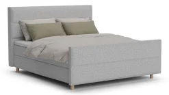 Online B Bright Boxspring Mica - Linen touch light grey