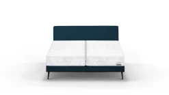 New B Bright Boxspring Viggo met Silver Pocket Deluxe Foam matras oaklandblauw