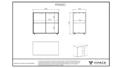Online Vipack Commode 2 deuren Pino/Scott wit