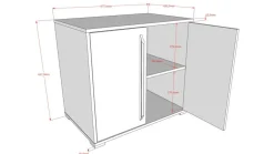Discount Vipack Commode 2 deuren voor halfhoogslaper Sam eik