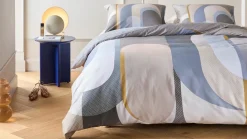Clearance Beddinghouse Dekbedovertrek Archi blue grey