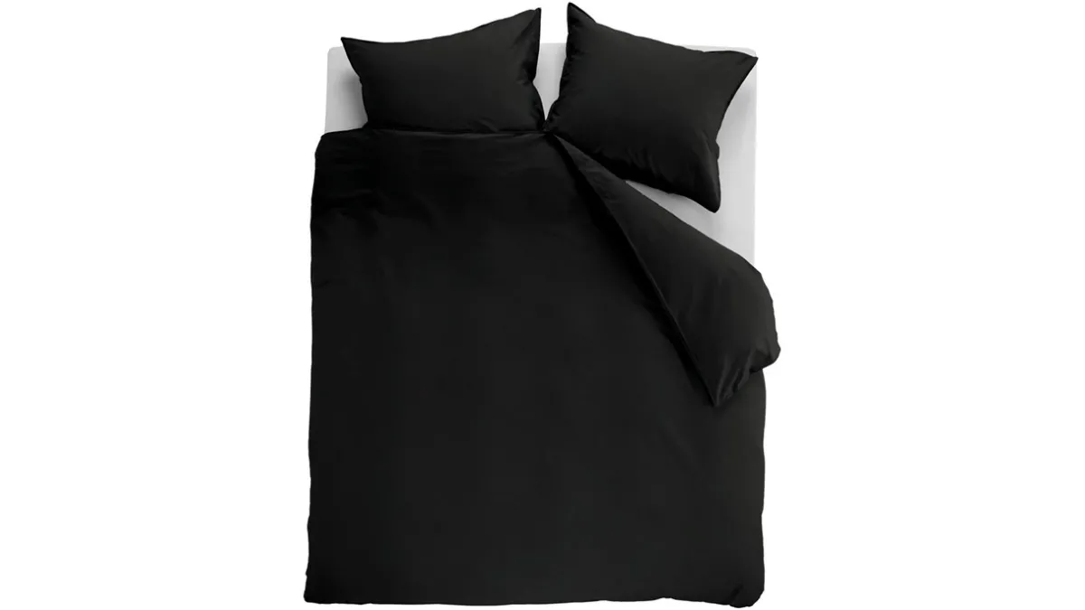 New Ambiante Dekbedovertrek Cotton Uni black