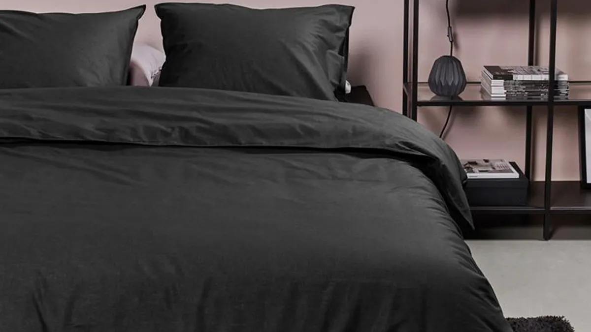 New Ambiante Dekbedovertrek Cotton Uni black