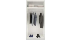 B Bright Draaideurkast Compact met spiegeldeuren wit