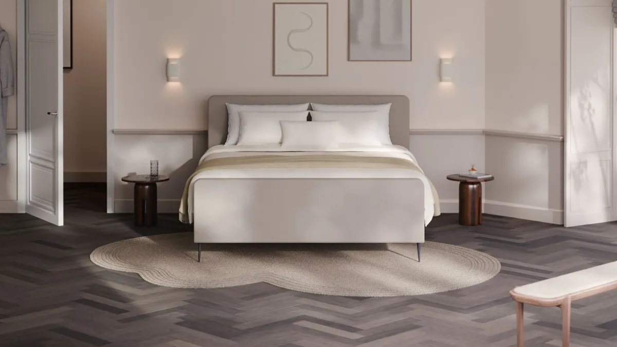 Karlsson Elektrische boxspring Glade - Natural linen beige
