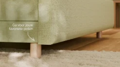 Clearance B Bright Elektrische boxspring Mica - Soft touch pistachio