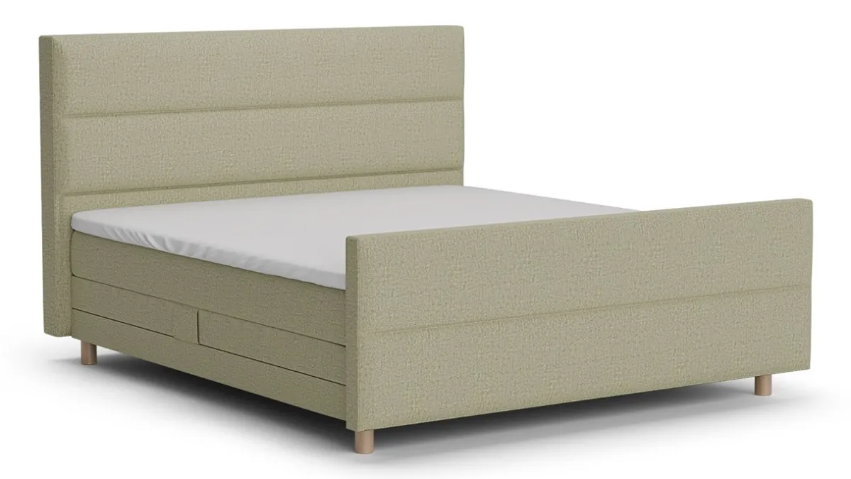 Clearance B Bright Elektrische boxspring Mica - Soft touch pistachio