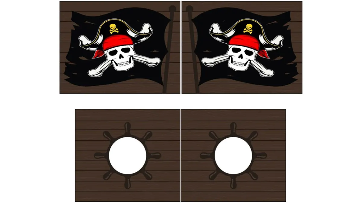 New Vipack Gordijnen Caribian pirates Pino/Scott bruin