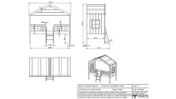 Best Vipack Halfhoogslaper HuisBed wit