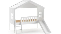 Outlet Vipack Halfhoogslaper HuisBed met glijbaan wit