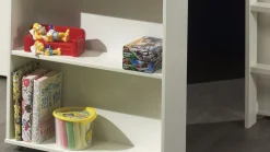 Outlet Vipack Halfhoogslaper Pino met Bureau en boekenkast wit