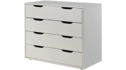 New Vipack Halfhoogslaper Pino met commode 4 laden, commode 2 deuren, hangtablet en bureau wit