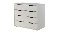 Vipack Halfhoogslaper Scott met bureau, boekenkast en commode wit