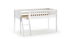 Vipack Halfhoogslaper Scott met bureau en boekenkast wit