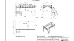 New Vipack Halfhoogslaper Scott met bureau en commode wit