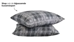 Best HappyBed Grey Tartan - dekbed zonder overtrek