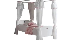 Clearance Vipack Hemelbed Amori met nachtkast wit