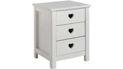 Clearance Vipack Hemelbed Amori met nachtkast wit