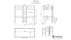 New Vipack Hoogslaper Pino wit